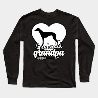 Proud Greyhound Grandpa Heart Arrow Father Day Long Sleeve T-Shirt